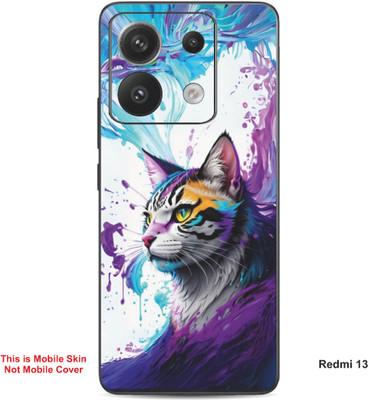 VYBE The Smart Choice Redmi 13 Cat Embossed Mobile Skin(Light Plum 10)