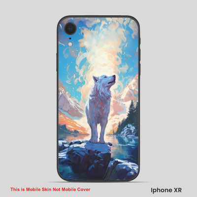 VYBE The Smart Choice iPhone XR Wolves Embossed Mobile Skin(Jordy Blue)