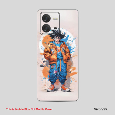 VYBE The Smart Choice Vivo V25 Goku Mobile Skin Mobile Skin(Denim Blue 07)