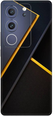 Vcare GadGets Yellow Black Tile Vivo V29 5G Mobile Skin(Multicolor)