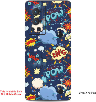 VYBE The Smart Choice Vivo X70 Pro Pow Embossed Mobile Skin(Glacier Blue B11)