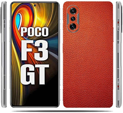 BugguSkin Poco F3 GT 5G, Xiaomi Poco F3 GT Mobile Skin(Ultra Super Red Leather Skin With High Matte Finish.)