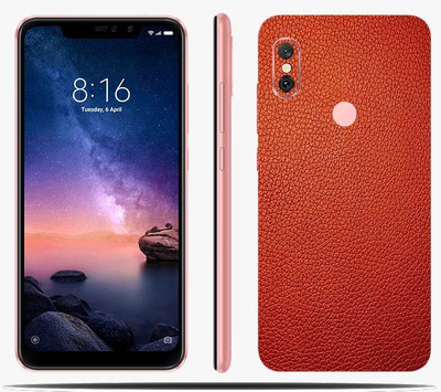 BugguSkin Mi Redmi Note 6 Pro, Red Leather, Mi Redmi Note 6 Pro Mobile Skin(Ultra Super Red Leather Skin With High Matte Finish)
