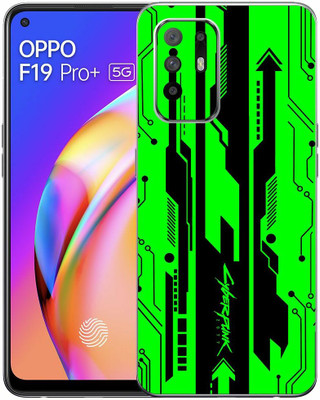 FCS OPPO F19 Pro Plus 5G Printed Back Skin: Cyber Punk Green Mobile Skin(Cyber Punk Green Skin)