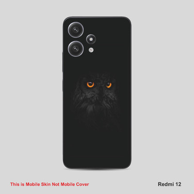 VYBE The Smart Choice Redmi 12 Owl Mobile Skin Mobile Skin(Black A17)