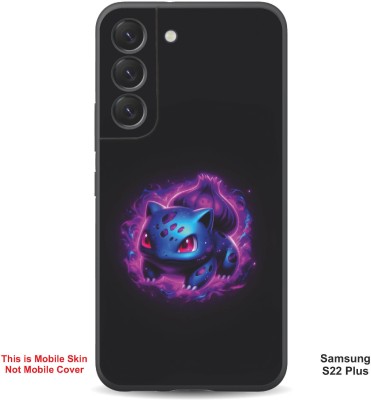 VYBE The Smart Choice Samsung S22 Plus Bulbasaur Pokemon Embossed Mobile Skin(Warm Purple 7)