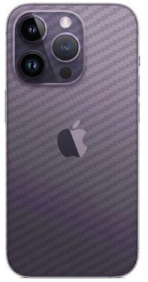 candeal mart Apple Iphone 14 Pro Back skin sticker / Vinyl wrap / Protective film Mobile Skin(Transparent , 3D Carbon fiber)