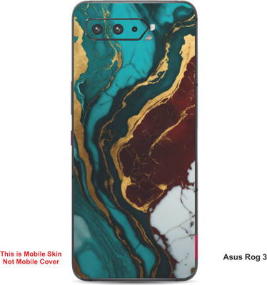 VYBE The Smart Choice Asus Rog 3 Abstract Embossed Mobile Skin(English Walnut 1)