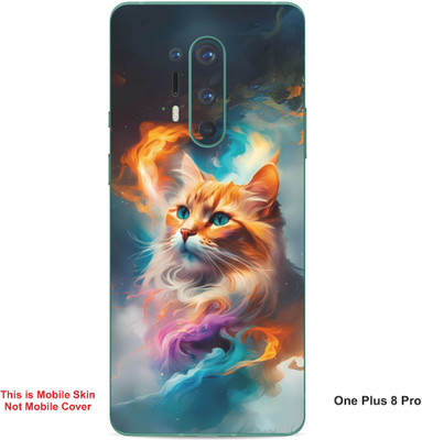 VYBE The Smart Choice One Plus 8 Pro Cat Embossed Mobile Skin(Pale Copper 24)