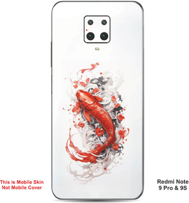 VYBE The Smart Choice Redmi Note 9S Fish Embossed Mobile Skin(Pastel Orange 17)