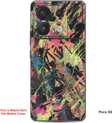 VYBE The Smart Choice Poco X6 Abstract Embossed Mobile Skin(Ball Blue 1)