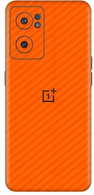 Vcare GadGets One Plus Nord CE 2 5G Skin Back Side With Camera Protection High Quality Premium Mobile Skin(Orange Carbon Fiber)