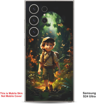 VYBE The Smart Choice Samsung S24 Ultra Animated Little Boy Mobile Skin(Light Moss Green 15)