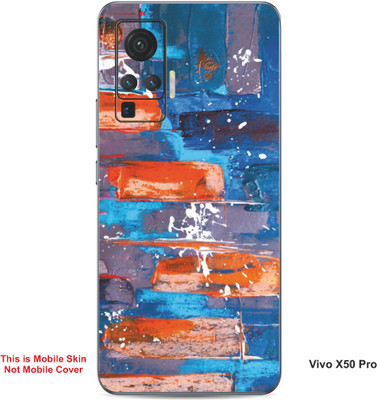 VYBE The Smart Choice Vivo X50 Pro Art Embossed Mobile Skin(Picton Blue 9)