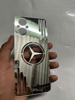 TWUAOP OPPO F21 PRO 5G MIRROR BACK PANNEL ACRYLIC SHEET Mobile Skin(Silver)