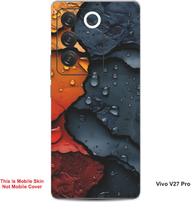 VYBE The Smart Choice Vivo V27 Pro Art Embossed Mobile Skin(Gunmetal 6)