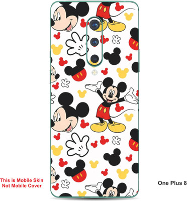 VYBE The Smart Choice One Plus 8 Mickey Mouse Embossed Mobile Skin(Milk White, Black 17)