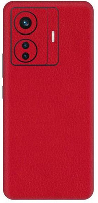 Vcare GadGets T1 Pro 5G Red Leather Back Side Premium Mobile Skin(Red Leather)