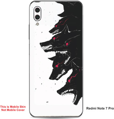 VYBE The Smart Choice Redmi Note 7 Pro Wolf Embossed Mobile Skin(Ceramic White 11)