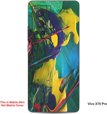 VYBE The Smart Choice Vivo X70 Pro Art Embossed Mobile Skin(Blue lvy 13)