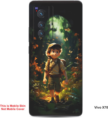 VYBE The Smart Choice Vivo X70 Animated Little Boy Mobile Skin(Light Moss Green B10)