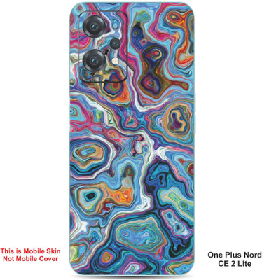 VYBE The Smart Choice One Plus Nord CE 2 Lite Abstract Embossed Mobile Skin(Smalt Blue A18)