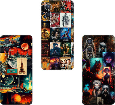 wrap craft ONEPLUS NORD N10 5G(PACK OF 3)Camera&Back Protector Premium Vinyl Mobile Skin(Multicolor)