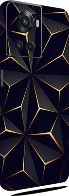 BUGGU OnePlus 10R 5G Mobile Skin(Ultra Super Black Abstract Shape Skin With High Matte Finish.)