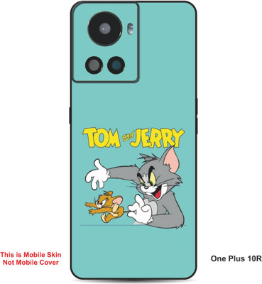 VYBE The Smart Choice One Plus 10R Tom & Jerry Embossed Mobile Skin(Lights Blue 24)