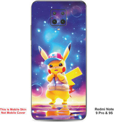 VYBE The Smart Choice Redmi Note 9S Pikachu Embossed Mobile Skin(Butterfly Blue A1)