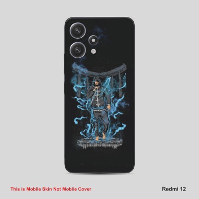 VYBE The Smart Choice Redmi 12 Hidden Face Mobile Skin Mobile Skin(Bluish Cyan A17)