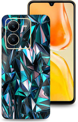 SkinoMania Vivo V25-5G Mobile Skin(Multicolor Blue Polygon)