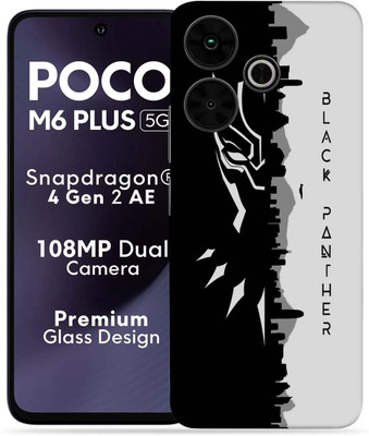 OggyBaba OggyBaba Poco M6 Plus 5g Mobile Skin(Black-Panther)