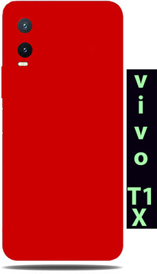 TJ CREATION Vivo T1x Mobile Skin(Ultra Super Red Matte Skin With High Matte Finish.)
