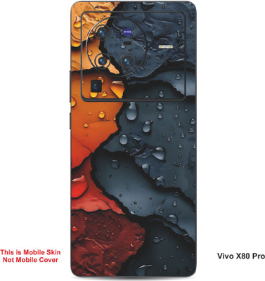 VYBE The Smart Choice Vivo X80 Pro Art Embossed Mobile Skin(Gunmetal 15)