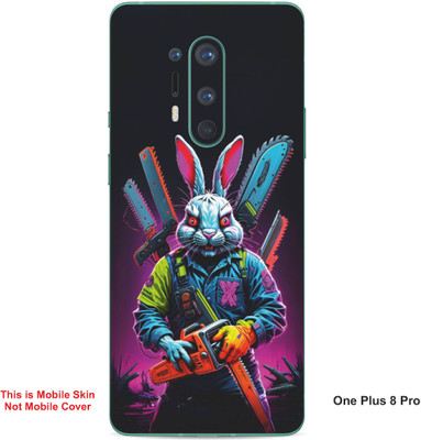 VYBE The Smart Choice One Plus 8 Pro Rabbit Embossed Mobile Skin(Wine Berry 24)