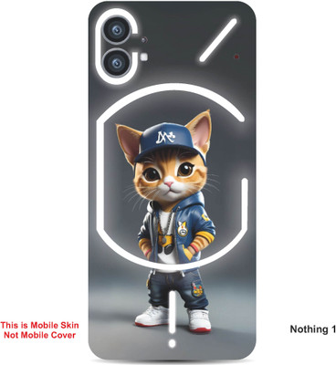 VYBE The Smart Choice Nothing 1 Super Cat Embossed Mobile Skin(Gravel A1)
