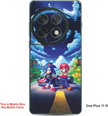 VYBE The Smart Choice One Plus 11R Sonic & Super Mario Embossed Mobile Skin(Blueberry 27)