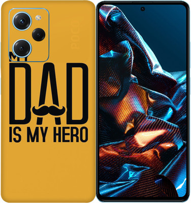 SkinoMania POCO X5 Pro 5G Mobile Skin(Multicolor Dad-is-my-hero)