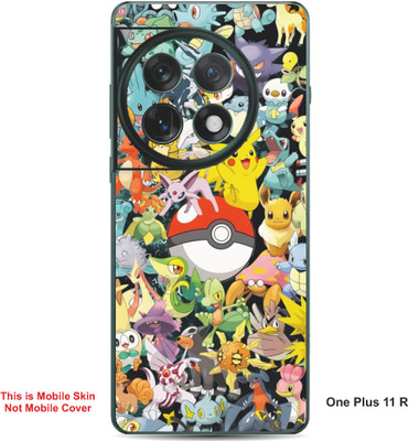 VYBE The Smart Choice One Plus 11R Pokemon Embossed Mobile Skin(Sun Yellow Multi 27)