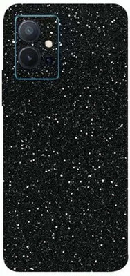 TJ CREATION VIVO T1 5G Mobile Skin(Ultra Super Black Glitter Skin With High Mattte Finish.)