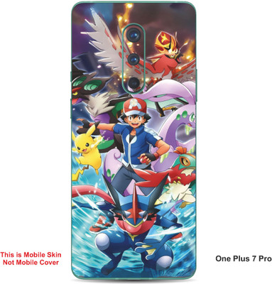 VYBE The Smart Choice One Plus 7 Pro Pokemon Embossed Mobile Skin(MultiColour 16)