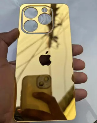 Mokteck INFINIX SMART 8 5G GOLD_Glossy Glass Finish Back Panel Skin with Logo Mobile Skin(Gold)