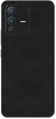 Vcare GadGets Black Leather vivo V23 5G Mobile Skin(Black Leather)