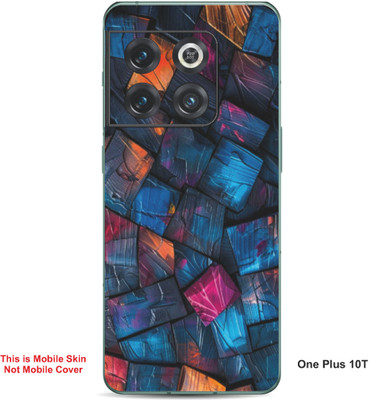 VYBE The Smart Choice One Plus 10T Art Embossed Mobile Skin(Peacock Blue A10)