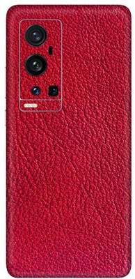 Vcare GadGets Vivo X60 Pro Plus Mobile Skin(Leather Red)