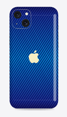 SkinoMania Apple i phone 15 Plus Mobile Skin(Blue Carbon-CF Mobile Skin)
