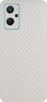 TJ CREATION Realme 9i Mobile Skin(Ultra Super White Carbon Fiber Skin With High Matte Finish.)