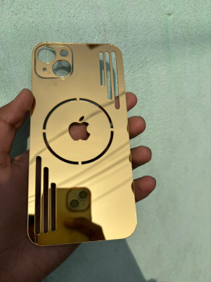 TWUAOP APPLE IPHONE 14 BACK PANNEL ACRYLIC SHEET MERO APPLE. Mobile Skin(Gold)