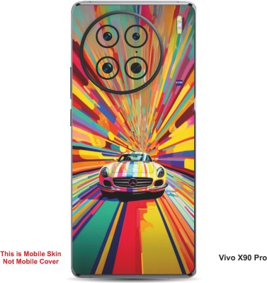 VYBE The Smart Choice Vivo X90 Pro Art Embossed Mobile Skin(Golden Dream 17)